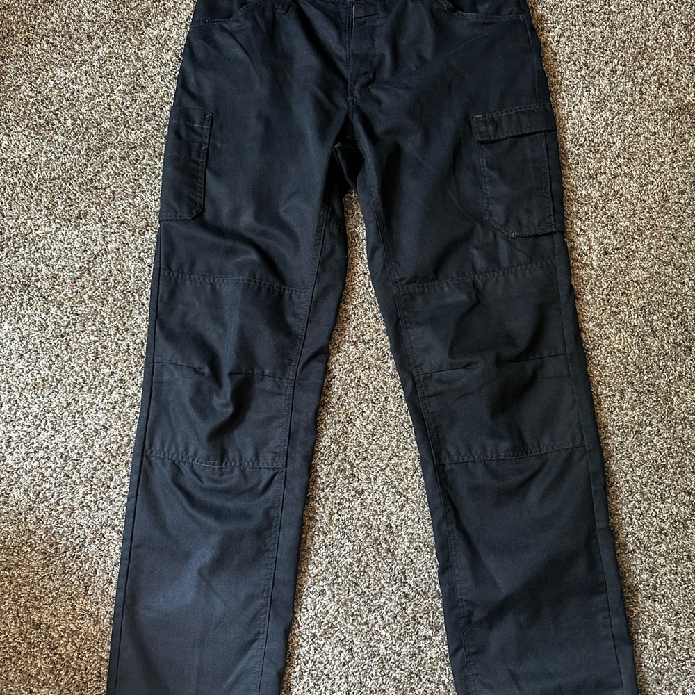 Men's navy FR pants, size 36x34